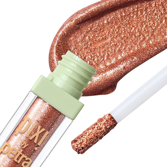 Pixi Beauty Liquid Fairy Lights - PassionLight | Light Reflecting Glitter Eyeshadow | Super Sparkles Eyes For Ethereal Look | Vegan & Cruelty-Free | 0.18 oz/5g