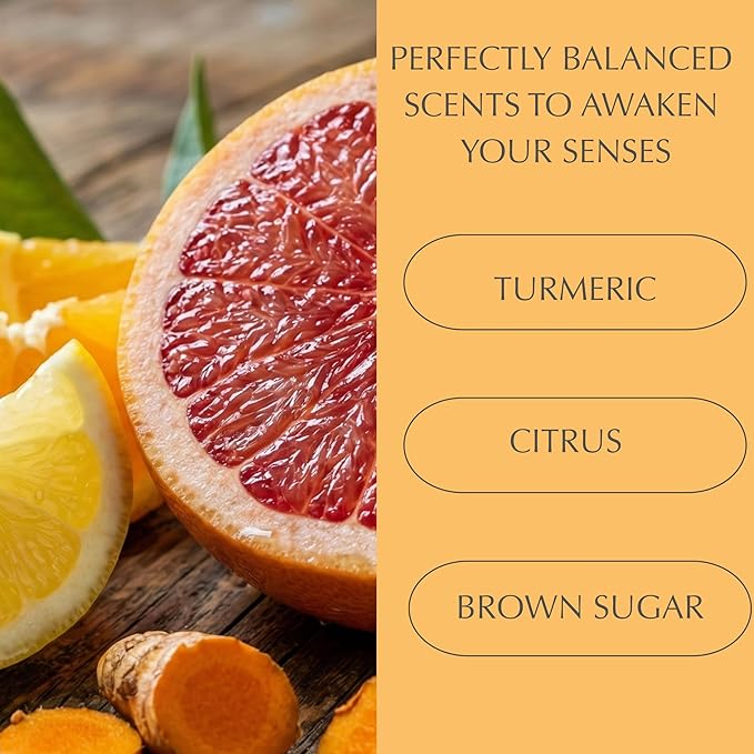 SpaScriptions Vitamin C & Turmeric Body Wash – Brightening Gentle Cleansing Shower Gel Scrub With Hyaluronic Acid for Radiant Glowing Skin & Brown Sugar Exfoliation, Scented, Paraben Free, 32 fl oz