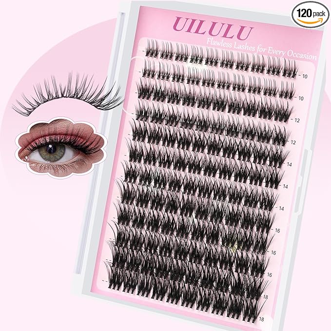 Lash Clusters 10-18mm Mix D Curl DIY Extension Eye Natural Lashes False Wispy EyeLash Cluster (U20 Lashes Only)