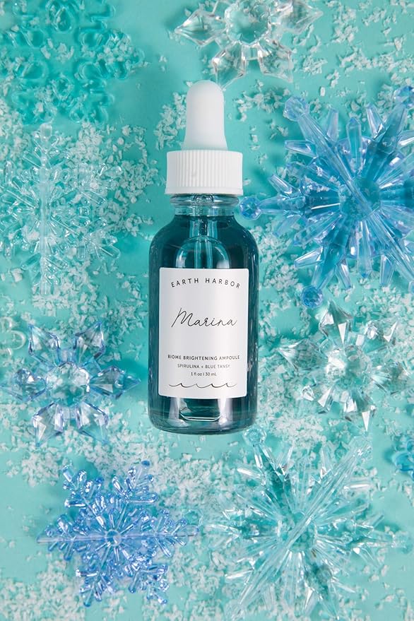 MARINA Biome Brightening Serum Ampoule, 12 Botanical Actives to Reduce Redness, Uneven Tone treatment for body, ampoule serum for All Skin Types, 1 fl oz (30ml)