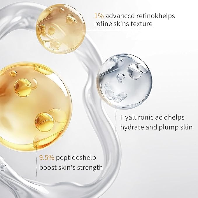 NAD+ Anti-Aging Peptides Serum – Fresh Activation, NAD+ & Collagen Peptides for Wrinkle Repair & Firming, Hydration & Brightening Without Microneedling, 20-days Supply for All Skin Types