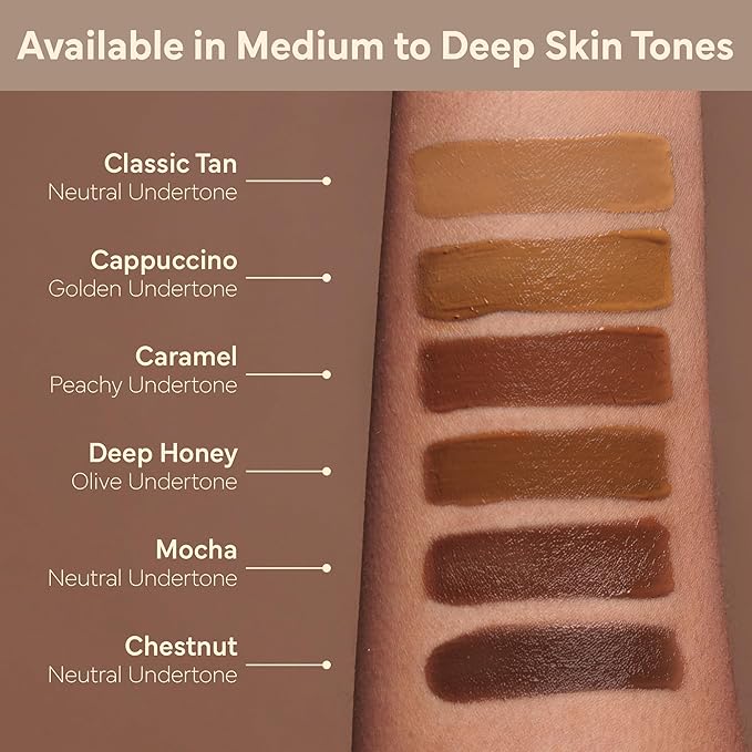 KISS NEW YORK Tinted Moisturizer with SPF 32 PA+++ (Caramel) 12 Hour Hydrating Sunscreen for Face, No White Cast for Dark Skin Tone, Natural Finish, Medium Coverage with Hyaluronic Acid, Vitamin E