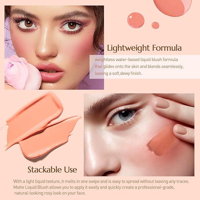 Anglicolor Blush Beauty Wand,Liquid Blush Wand For Radiant,Long-Lasting,Waterproof,Highly Pigmented,Vegan & Cruelty-Free (05#PINK POP, 12ml)