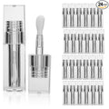 COSIDEA 24pcs PETG 5ml Empty square Transparent lipgloss tubes bulk wholesale with big wand lipgloss containers large doe foot tube for coconut oil bottle