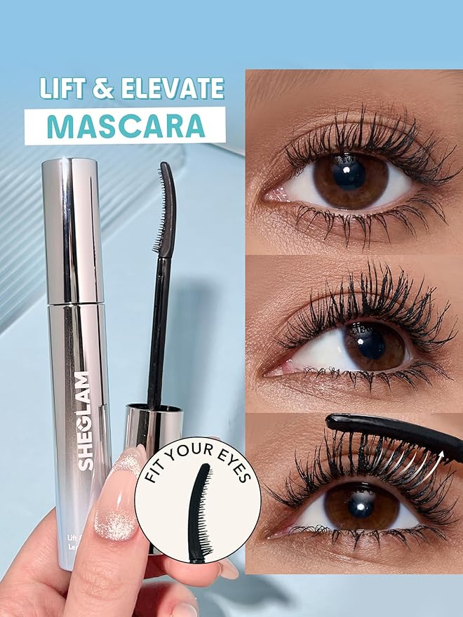 SHEGLAM Lift & Elevate Lengthening Mascara Lengthening Waterproof Mascara,Vegan & Cruelty-Free,Long-lasting- Black