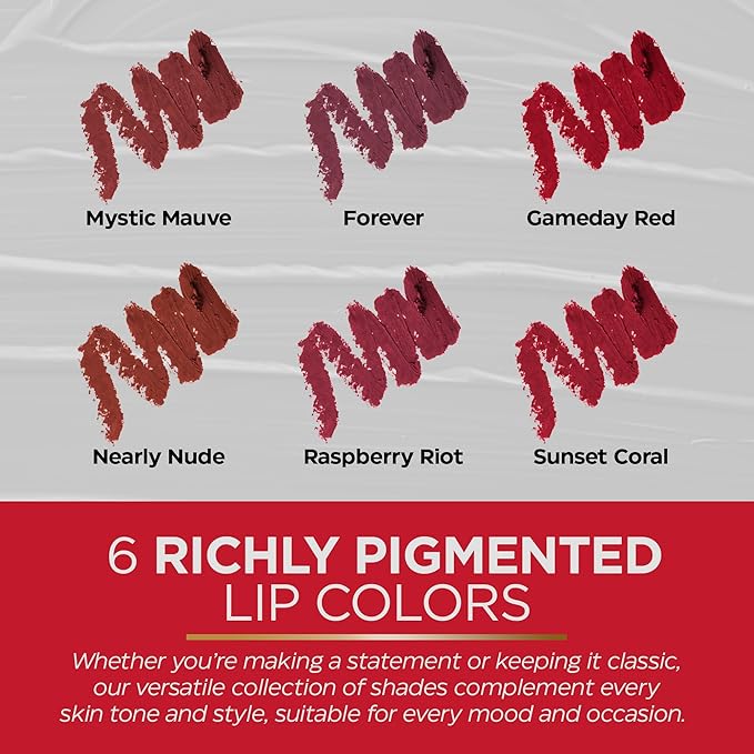 Mirabella - Velvet Matte Lip Crayon, Retractable Highly-Pigmented 2-in-1 Makeup, Long-Lasting Hydrating Lipstick Crayon + Lip Liner, Moisturizing Cream-to-Matte Lipcare Formula, Forever
