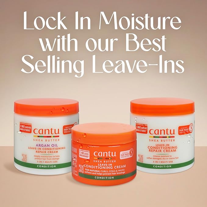 Cantu Argan Oil Leave in Conditioning Repair Cream, 16 Ounce