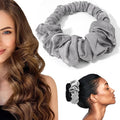 Heatless Hair Curler to Sleep In, Soft Heatless Curling Scrunchie, No Heat Curls for Long Hair, Soft Sleep Hair Roller for Sleep in Overnight Soft Sleep Headband (Grey)