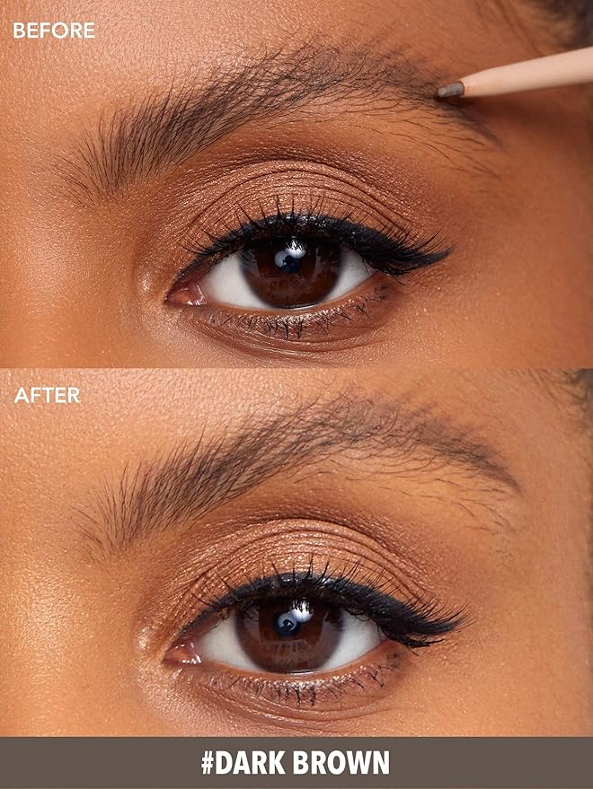 SHEGLAM Insta-Fill Eyebrow Pencil Long Lasting Non-Sticky Sweatproof Matte Eye Brow Pen Makeup-Dark brown