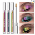 Metallic Liquid Chameleon Eyeshadow, Multi-Dimensional Eye Looks, Long-lasting Holographic Glitter Multichrome Eyeshadows Makeup (#Peacock+Wonder+Ember)