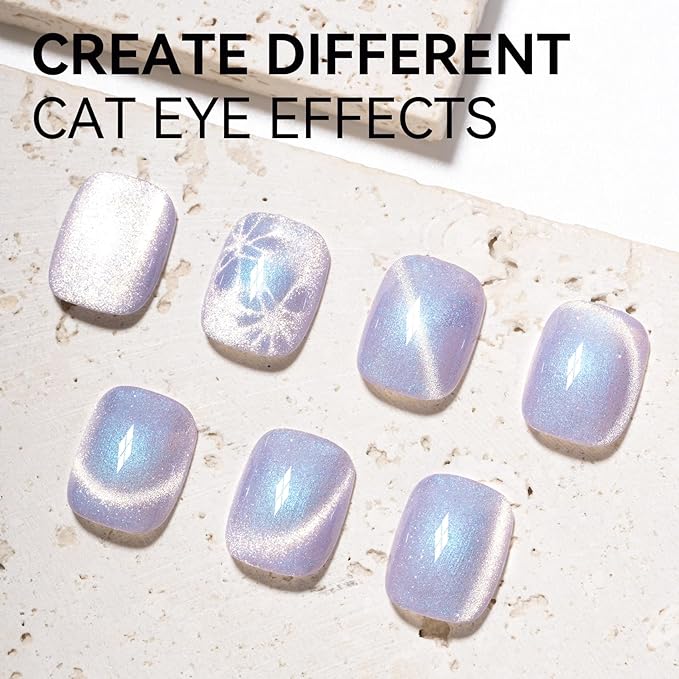 MAYCHAO 15ML Cat Eye Gel Nail Polish 1Pc Aurora Mermaid 04 Gel Polish with Magnet Soak off Holographic Magnetic Nail Polish for Nail Art Manicure Salon DIY at Home, 0.5 OZ