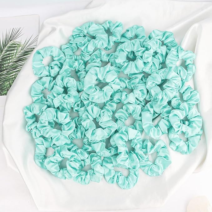 Silk Satin Scrunchies for Women Girls 36 PCS Hair Scrunchies Silk Satin Hair Ties for Thick Hair Bulk Hair Ties Hair Accessories