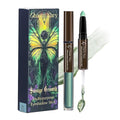2-in-1 Eye Shadow & Liquid Eyeshadow, Waterproof Cream Eye Makeup Crayon Long Lasting Shimmer Glitter Gold Eye Brightener for Mature Women(06 GREEN)