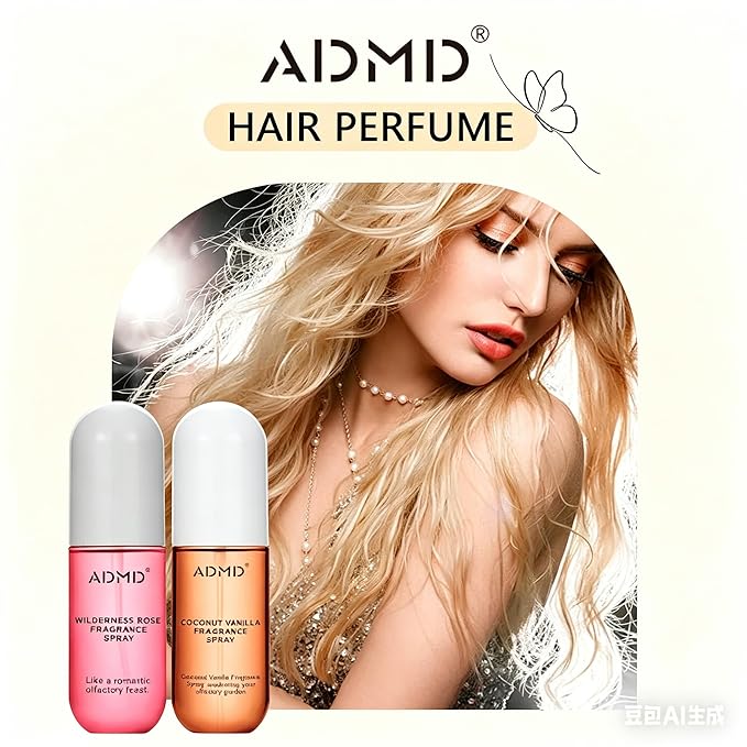 Coconut Vanilla Hair and Body Perfume Mist, Sweet Gourmand Fragrance Spray for All-Day Wear, Alcohol-Free Lightweight Scented Mist, Coconut and Sandalwood Blend, 1.7 fl oz (50ml)