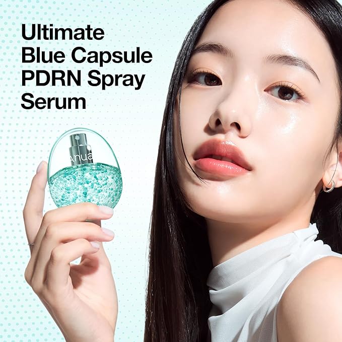 ANUA PDRN Collagen Glow Facial Serum Spray, Hydrating Face Mist, Hyaluronic Acid, dewy glass finish, All Skin Types, Instant Plumping Hydration, Firming Care, Korean Skincare, 1.01 fl oz