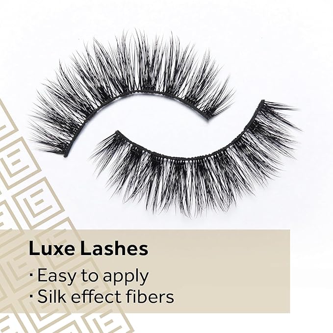 Eylure False Lashes, Luxe Silk Marquise with Adhesive Included, 3 Pair