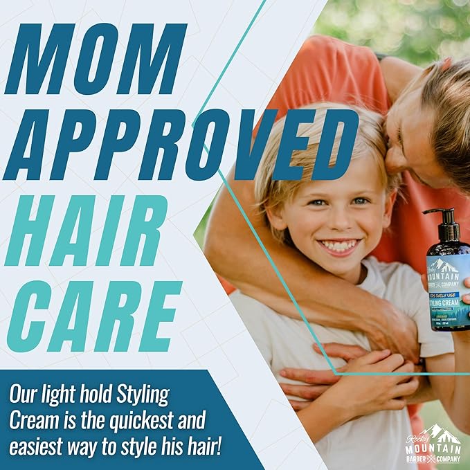 Kids Hair Styling Cream - Style & Tame Hair in Seconds - Citrus Scent With No Artificial Fragrance with Light Reworkable Hold & Low Shine for Modern Hairstyles - For All Hair Types - 8 oz