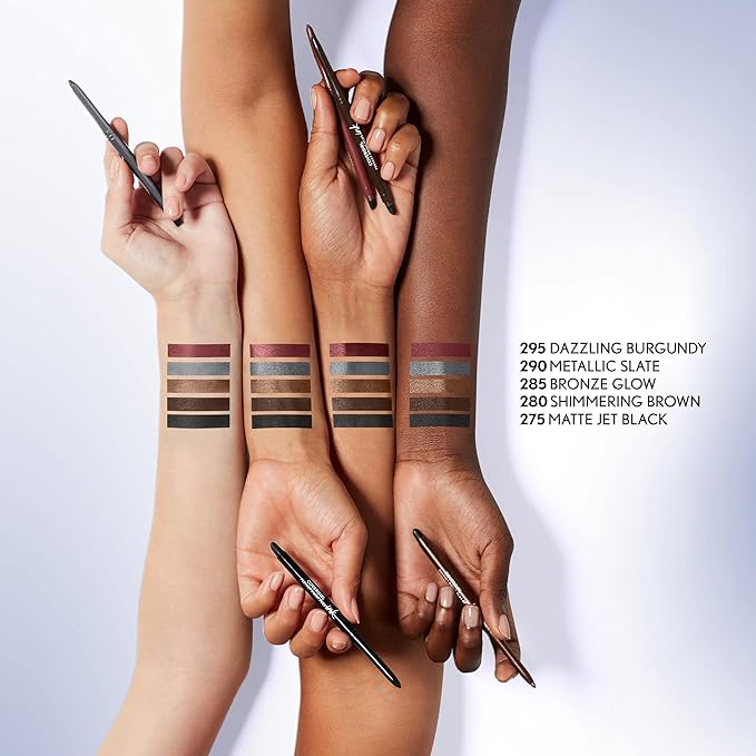 COVERGIRL Perfect Point Plus Ink Gel Eye Pencil, Pigmented, Long-Wearing, Vegan Formula, Metallic Slate 290, 0.01oz