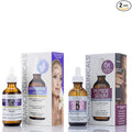 Advanced Clinicals Hyaluronic Acid Moisturizer Face Serum + Collagen Peptide Facial Serum Skin Care Set | Hydrating Serums For Diminishing Appearance Of Wrinkles, Dry Skin, Fine Lines, Set Of 2