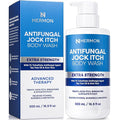 Hermon Antifungal Body Wash for Jock Itch: Tea Tree oil Body Wash for Jock Itch, Ringworm, Back Acne, Athlete's Foot, Tinea - Medicated Soap for Men and Women