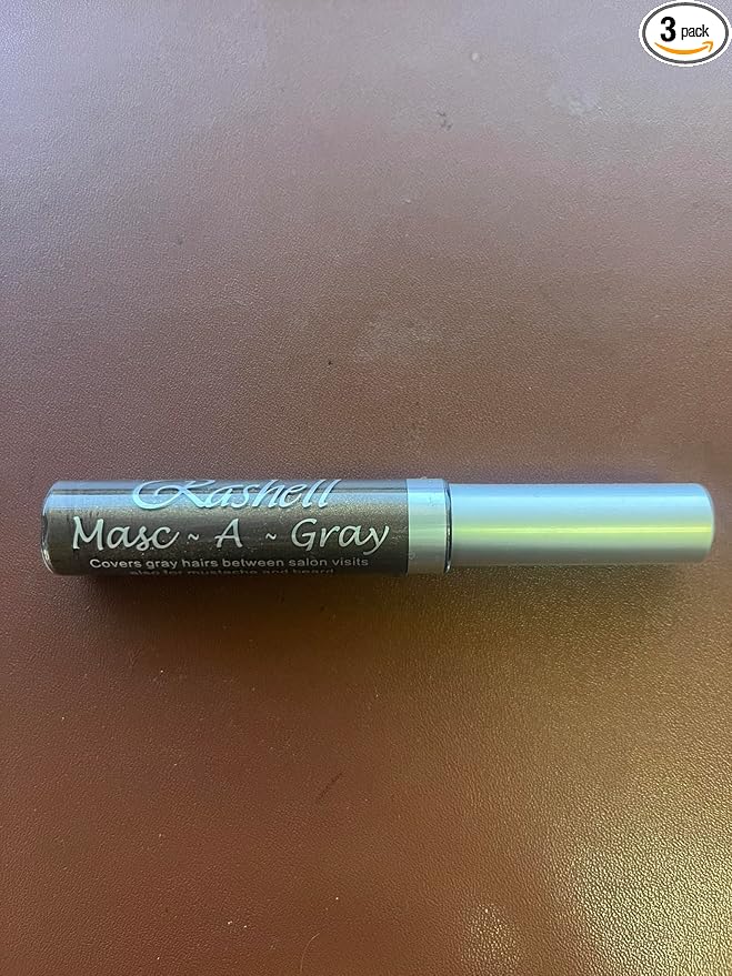 (3 Pack) RASHELL Masc-A-Gray Hair Color Mascara - Warm Brown