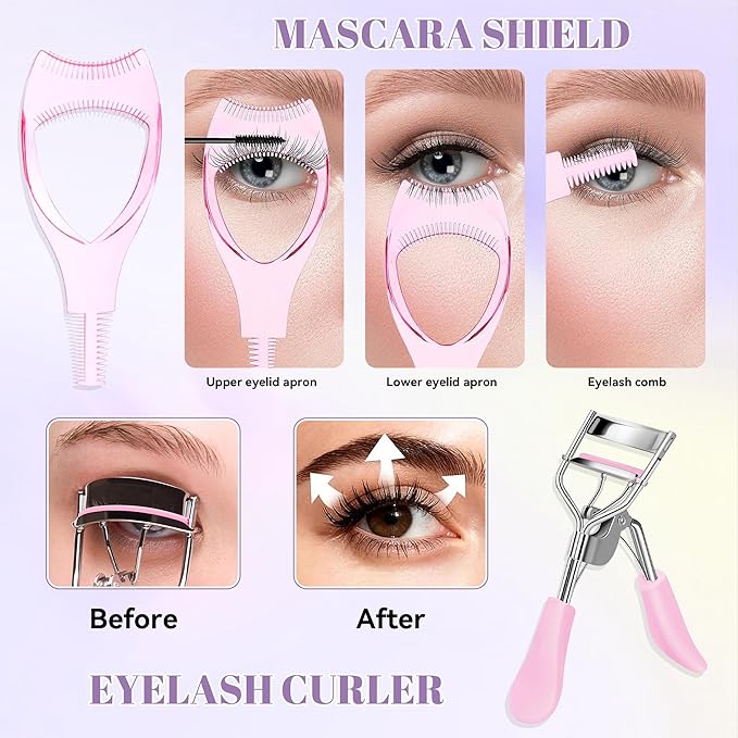 Lash Extension Kit 762 PCS Mixed Style DIY Lash Extension Kit With Lash Bond&Seal Remover Tweezer Mascara Shield Lash Curler and Brush for Self Application At Home