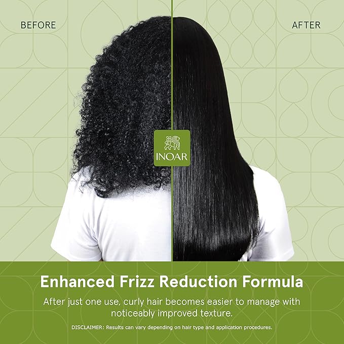 Inoar BotoHair Collagen Smoothing System with Keratin, Deep Cleansing Shampoo, Collagen Smoothing System & Reconstructor Balm, 33.8 fl oz Each