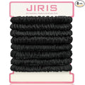 Silk Satin Hair Scrunchies for Women, 8 Pack Black - No Crease, Frizz Control & Hair Breakage Reduction, Gentle Soft Hair Ties for All Hair Types, Elastic Hair Accessories for Daily Wear & Gift