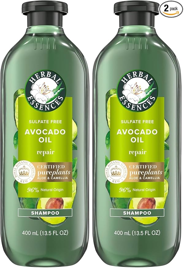 Herbal Essences Avocado & Argan Oil Sulfate Free Shampoo, 13.5 fl oz (Pack of 2)