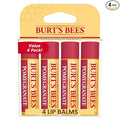 Burt's Bees Lip Balm - Pomegranate, Lip Moisturizer With Responsibly Sourced Beeswax, Tint-Free, Natural Origin Conditioning Treatment, 4 Tubes, 0.15 oz.
