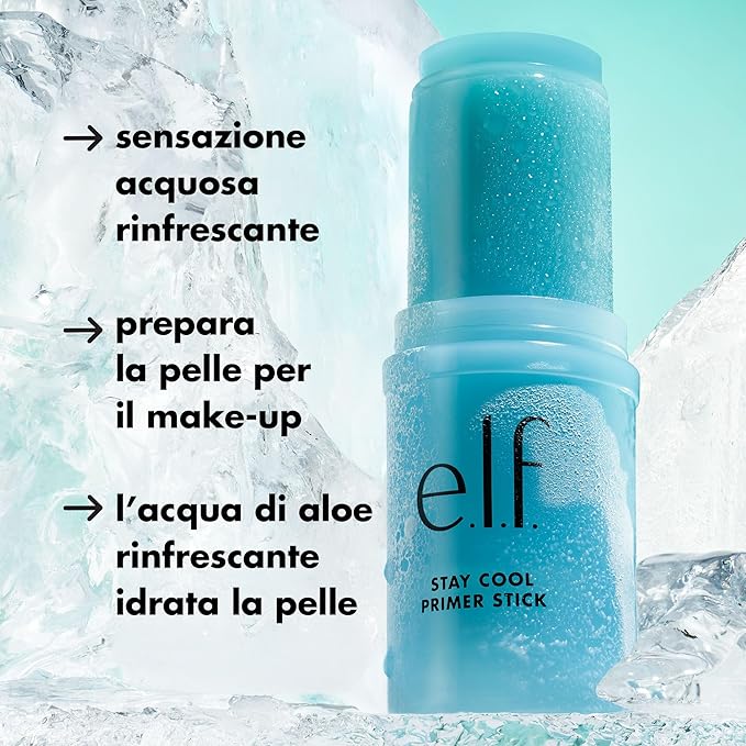 e.l.f. Stay Cool Primer Stick,Hydrating Gel Primer Preps Skin For Makeup,Imparts A Cooling Feel,Infused With Aloe Water,Vegan & Cruelty-Free,(Pack of 2)