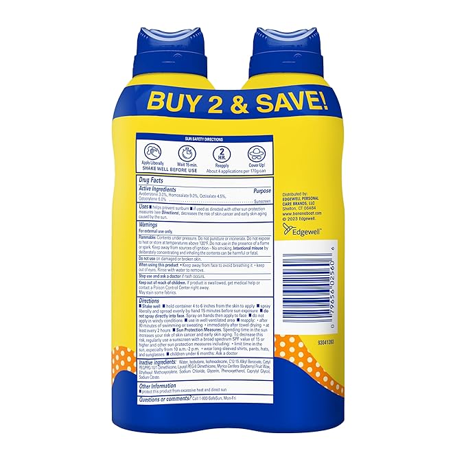 Banana Boat Sunscreen, SPF 100, Spray | Kids | Clear | 6 OZ | Pack of 2