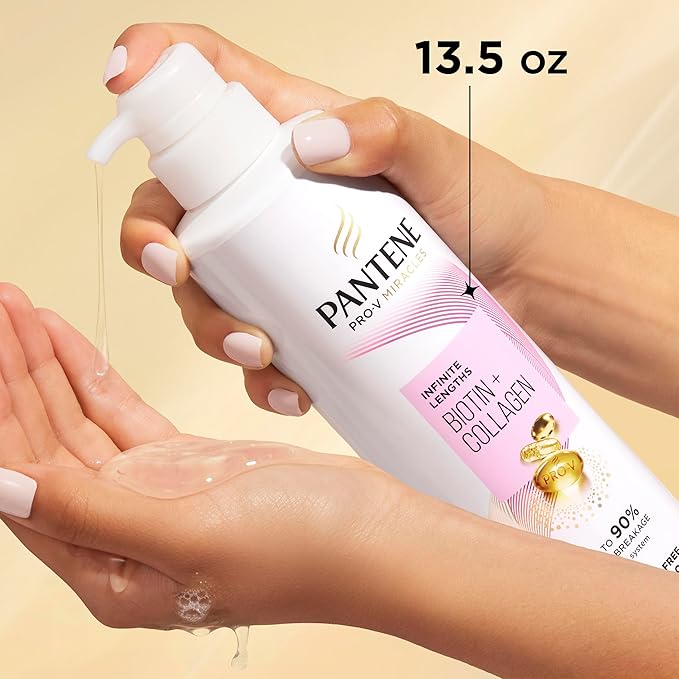 Pantene Pro-V Miracles Infinite Lengths Biotin + Collagen Sulfate-Free Shampoo 13.5 FL OZ