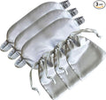[3 Pack] QSYW Sleep Masks, Satin Eye Mask for Sleeping - Silky Eye Masks Bulk with Storage Bag & Elastic Strap,Silvery