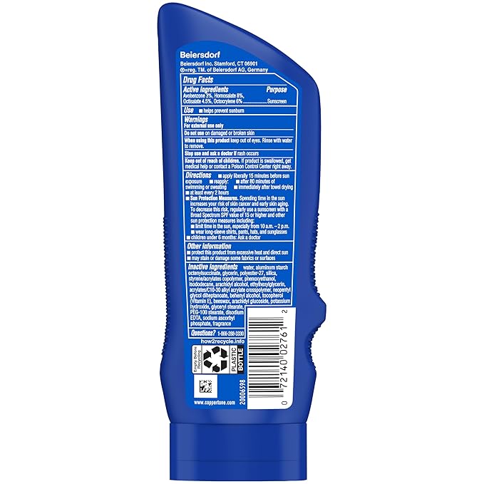 Coppertone Sport Sunscreen Lotion SPF 30, Sweat, Heat and Water Resistant Sunblock, Lightweight, Oxybenzone Free, Sunscreen Twin Pack, 7 Fl Oz Bottle, Pack of 2