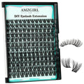 Lash Clusters 3D Effect Cluster Eyelash Extensions 144pcs D Curl Eyelash Clusters False Eyelashes Soft Comfortable Individual Lashes DIY Lash Extensions with Thin Band (Twilight, D-10-18mm)