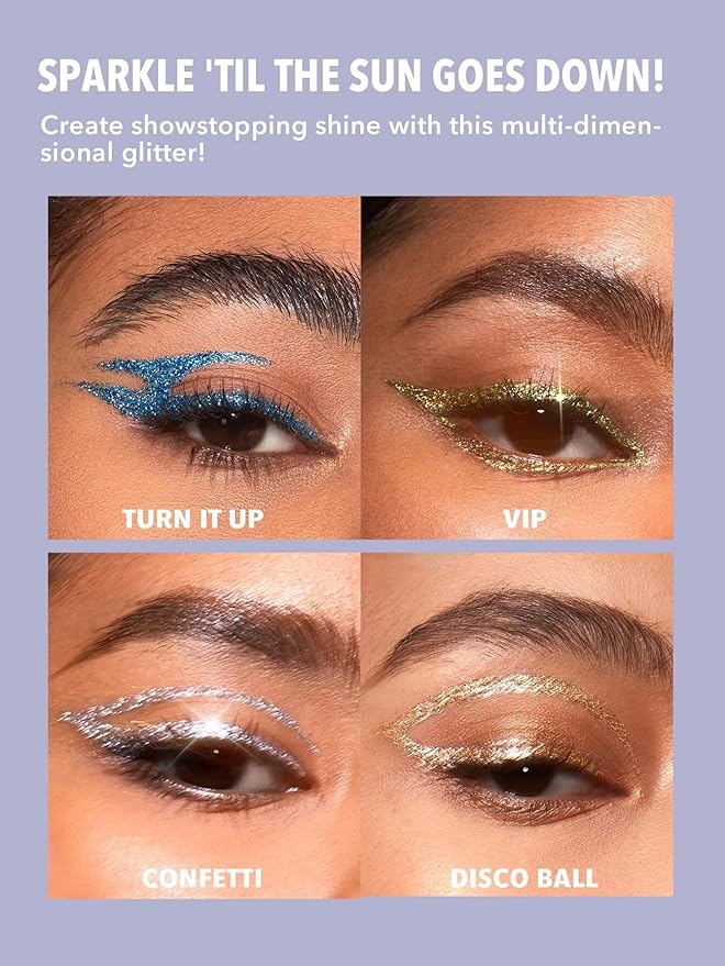 SHEGLAM Insta-Party Liquid Glitter Eyeshadow Long Lasting Gel Cream Highly Pigmented Liquid Liner - Confetti
