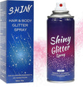 Light Pink Glitter Spray for Face, Body, Hair and Clothes, Holographic Glitter Hairspray for Festival, Rave, Prom, Concert, Stage Makeup, Quick Dry, Long Lasting Shimmer, Lightweight, 4.05 fl oz