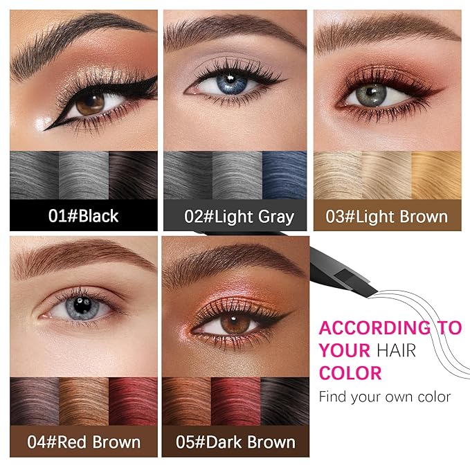 MAVENI Browcharm Microblading Eyebrow Pencil for Women,0.1mm Ultra-Fine Mechanical Pencil,Draws Tiny Brow Hairs and Fills in Sparse Areas and Gaps,Makeup Brow Definer Waterproof (mini 03 Light Brown)