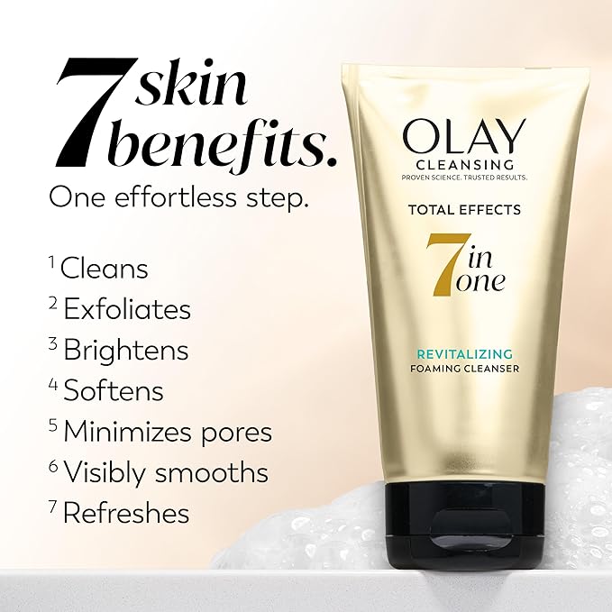 Olay Total Effects Revitalizing Foaming Facial Cleanser, 5.0 fl oz (pack of 3)