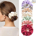 Satin Scrunchies for Women – 7PCS Colorful Softer Than Silk Scrunchies, Hair Ties No Damage, Frizz-Free Gentle Elastic Hair Bands for Thick & Thin Hair, Soft & Stylish Hair Accessories Gifts