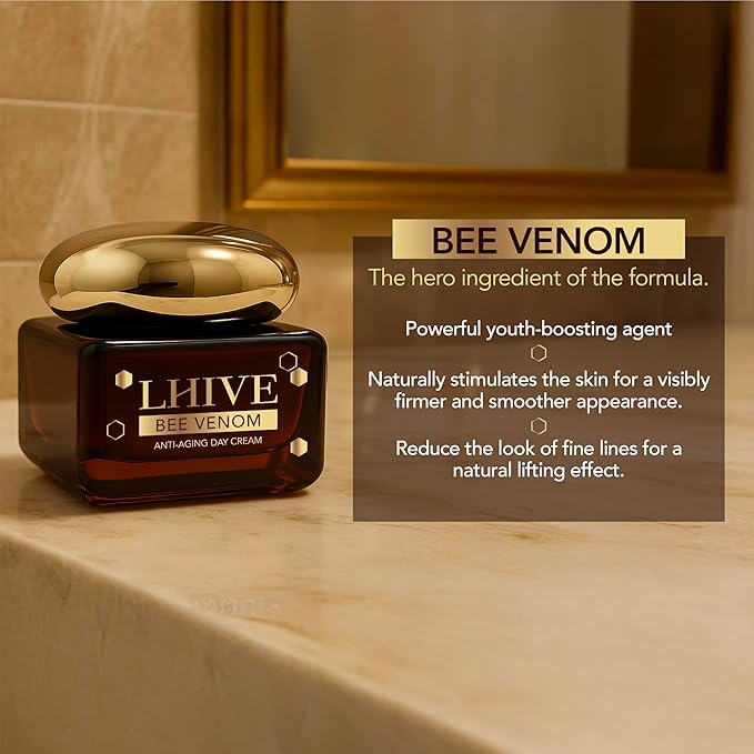 Bee Venom Anti-Aging Face & Neck Cream | Anti-Wrinkle Moisturizer That Firms & Tightens | Instant Face Lift | Non-Greasy & Fast-Absorbing | Manuka Honey, Aloe Vera & Squalane | 1.7 oz