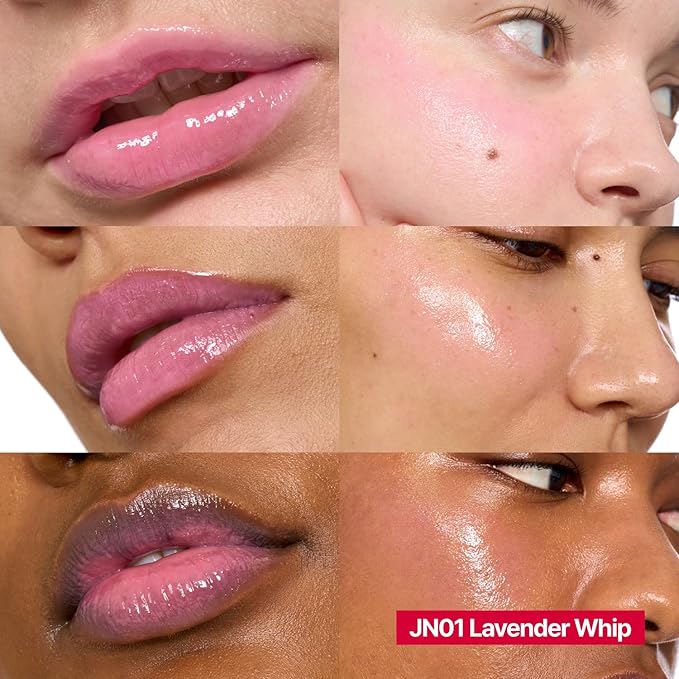 fwee Glowy Jelly Pot + Keychain SET | Dewy Jelly Lip & Blush Color, Tinted Glow Jelly Balm, Dewy Buildable Finish – Lavender Whip (Creamy Lavender) | 0.14 oz