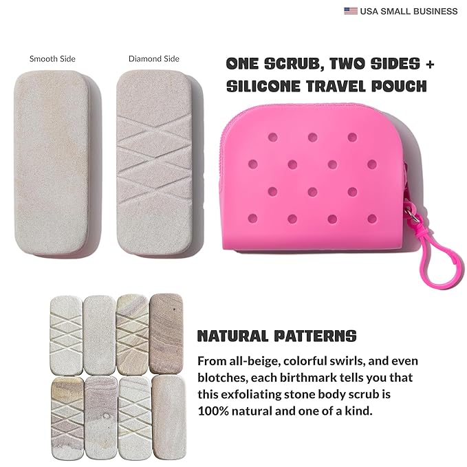 GET EVEN LEG SCRUB: Body & Leg Exfoliator for Ingrown Hair, Strawberry Legs, Dead Skin Remover for Body - Exfoliating Stone for Body KP Bump - Stone Body Scrubber for Dry Skin, Feet & Cracked Heel