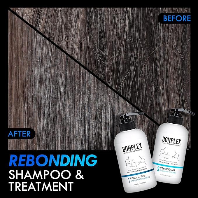 Rebonding Treatment For All Hair Types | For Damaged, Dry, Brittle, Colored, Permed, and Chemically-Treated Hair | Safe for Hard Water | Reconnect Broken Disulfide Bonds