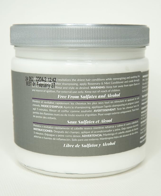 Design Essentials Rosemary & Mint Stimulating Super Moisturizing Conditioner for Dry, Thick, or Brittle Hair; Sulfate-Free, Stimulates Scalp, Moisturizes Hair, 32 Oz