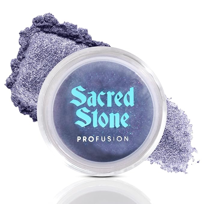 Profusion Cosmetics Sea Witch Duochrome Sacred Stone Eyeshadow - Smooth, Mesmerizing Blue-Purple Color-Shifting Pigment with a Rich Vibrant Texture, Long-Wearing Vegan & Cruelty-Free Makeup, Exile