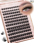 Wispy Fluffy Lash Clusters, Plush Volume 3D Eyelash Clusters Fairy Cluster Eyelash Extensions Soft D Curl Cluster Lashes 10-18mm 144pcs Individual lashes for Daily Makeup DIY at Home by Vanssymunlin