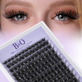 B&Q Wispy Lash Clusters Full B19,Eyelash Clusters 156PCS Comfortable band Cluster Eyelash Extensions,8-18mm Volume Individual Lashes Lightweight D Curl Lash Clusters Soft Eyelashes Natural Look(B19)