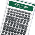 Lash Clusters 96pcs Individual Lashes Y01 D Curl 8-12MIX Cluster Lashes KEYYOU Volume Wispy Lash Extension Soft&Comfortable Easy DIY at Home(Y01,D-8-12MIX)